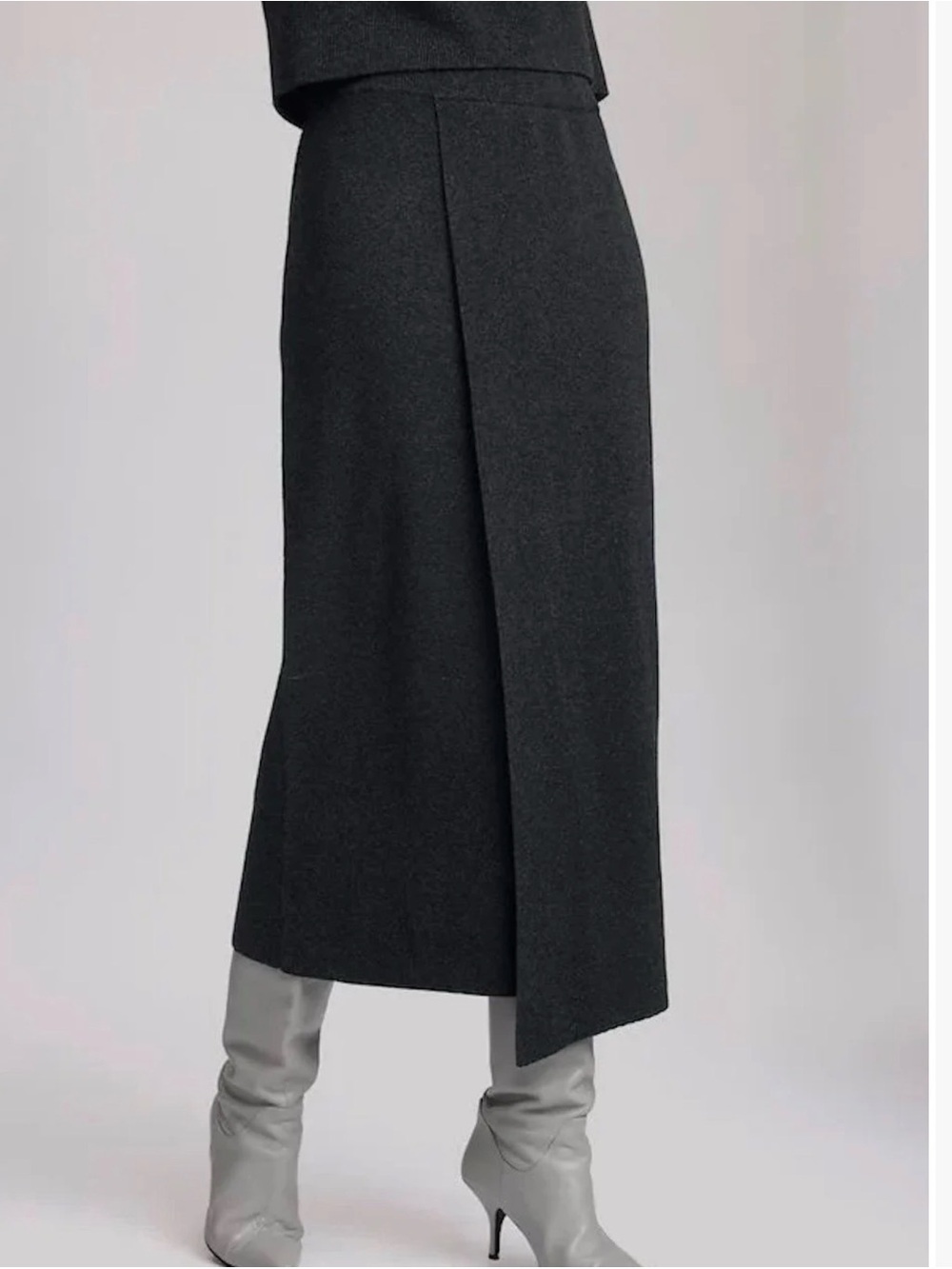 a new day Black Midi Wrap Skirt M